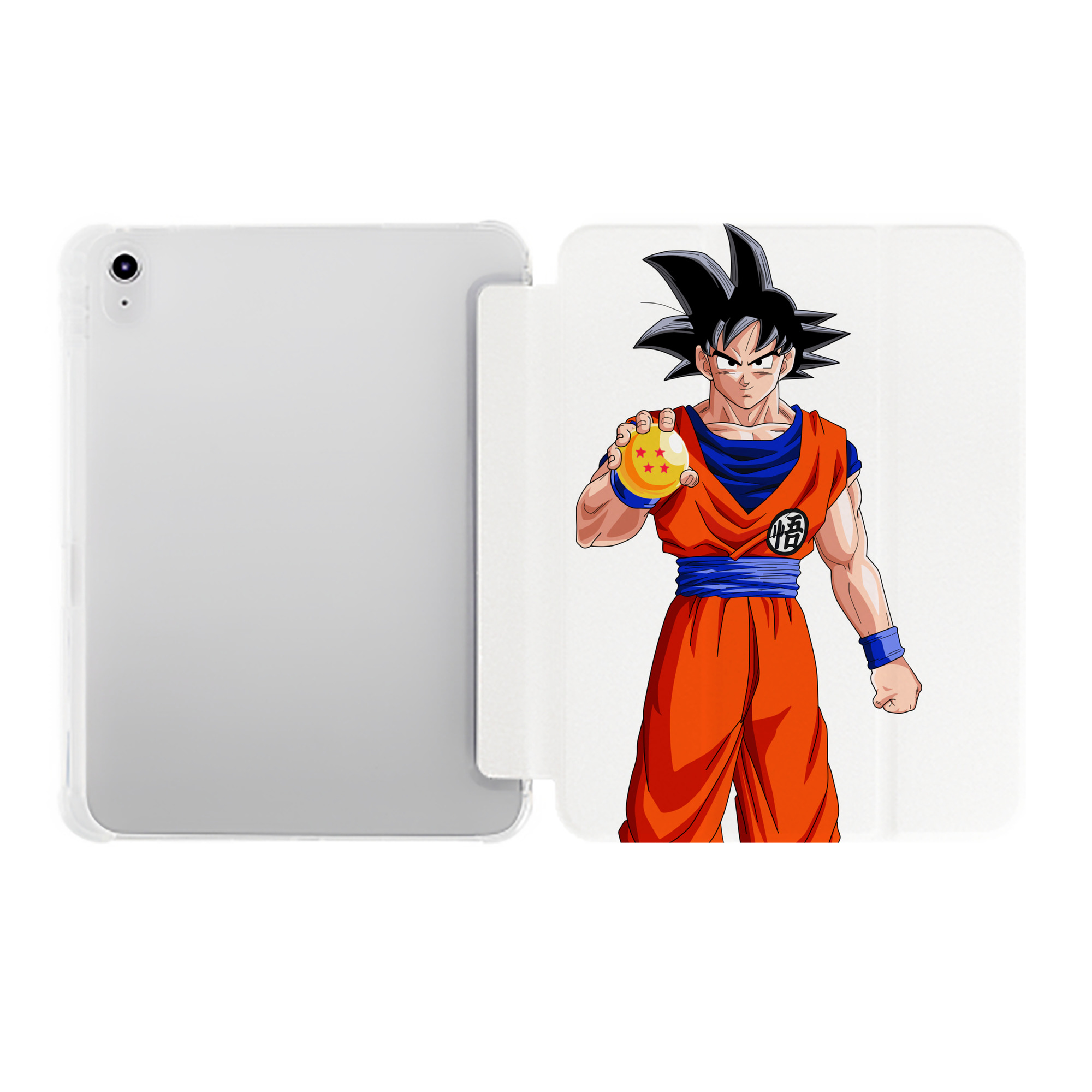 （画像用） ドラゴンボール 孫悟空（そん ごくう）Son Goku カカロット DRAGON BALL Kakarotto IPad ケース ペン収納付き 三つ折りスタンド PUレザー×シリコン 対応機種9.5/10.5/10.9インチ